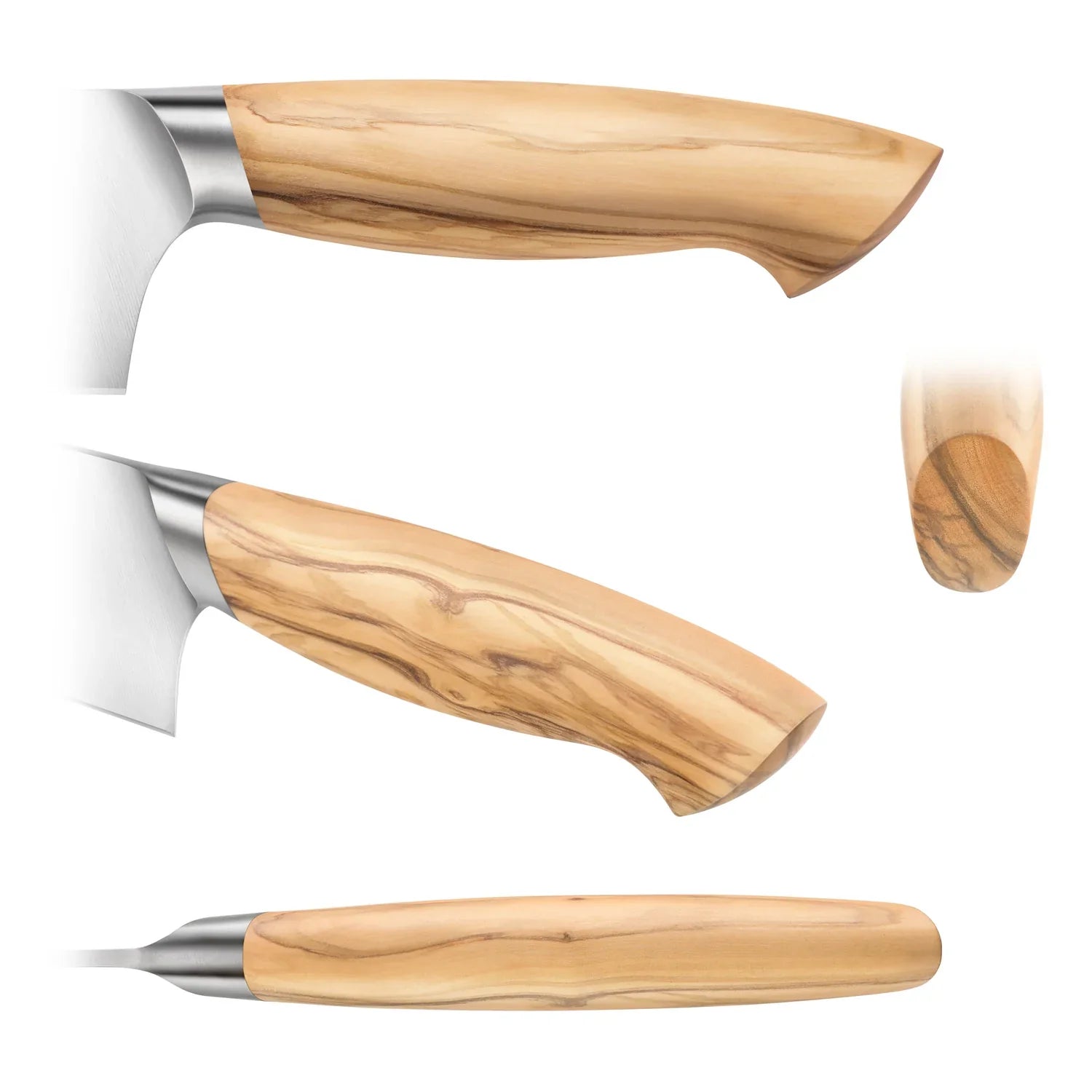 Ensemble de 2 couteaux de démarrage - Manche en bois d'olivier
