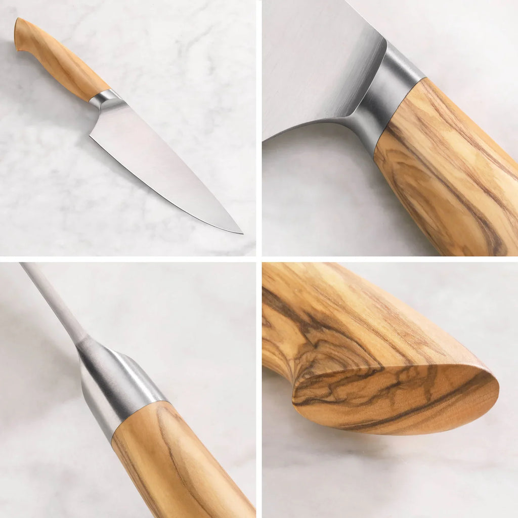 Ensemble de 2 couteaux de démarrage - Manche en bois d'olivier